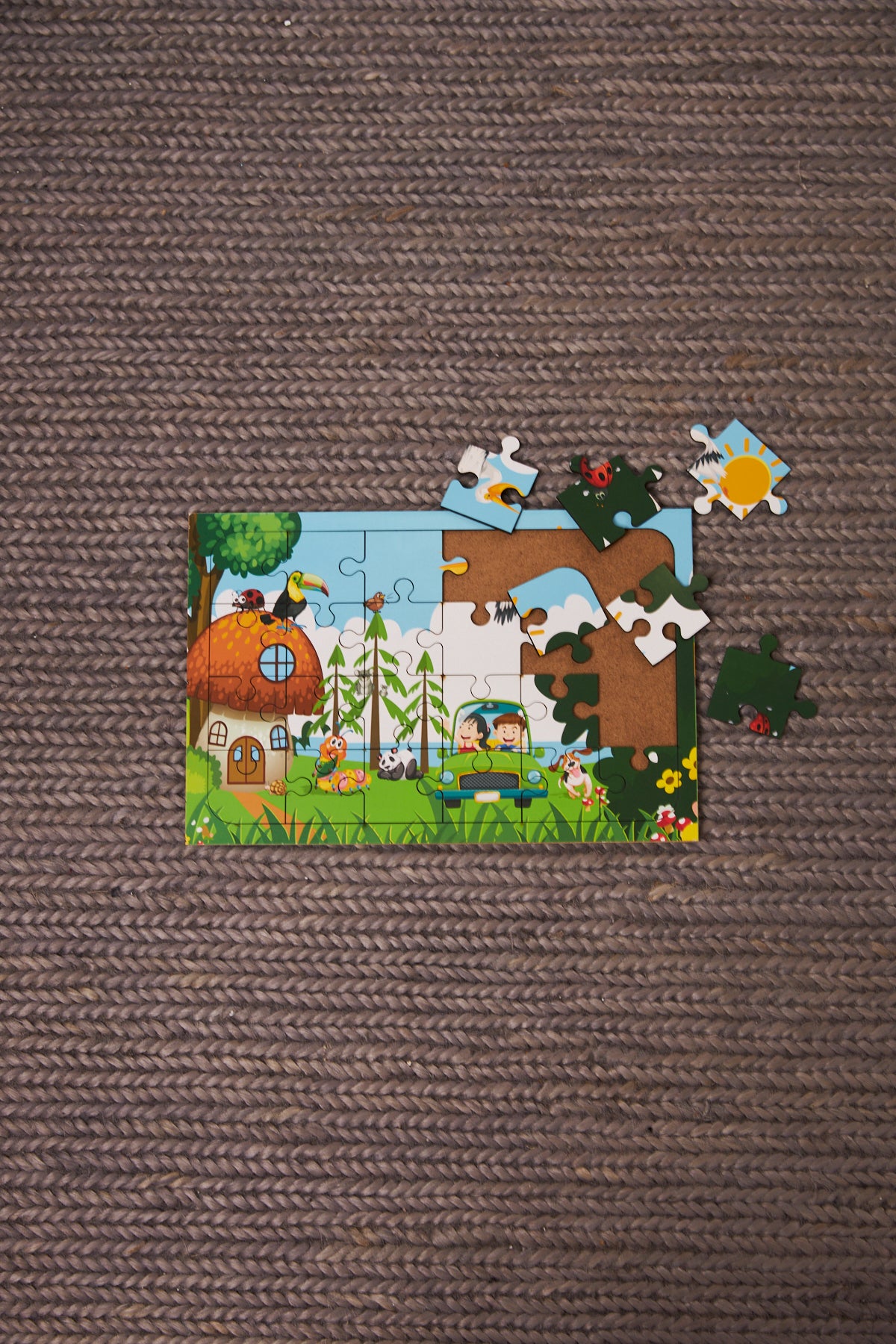 Ahşap 24'lü Hayvanlar Diyarı Yapboz  Puzzle