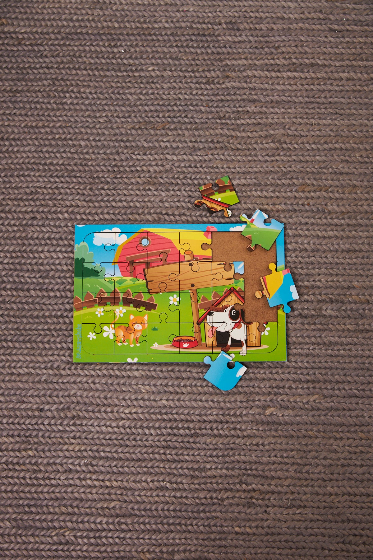 Ahşap 24'lü Sevimli Dostlar Yapboz Kedi Ve Köpek Puzzle