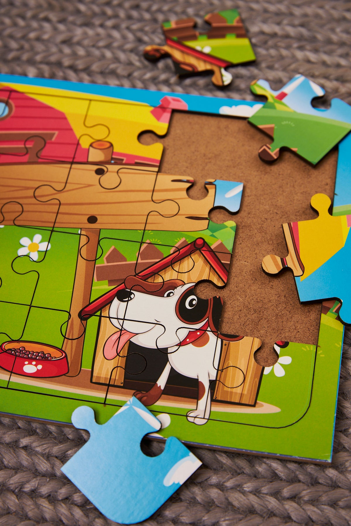 Ahşap 24'lü Sevimli Dostlar Yapboz Kedi Ve Köpek Puzzle