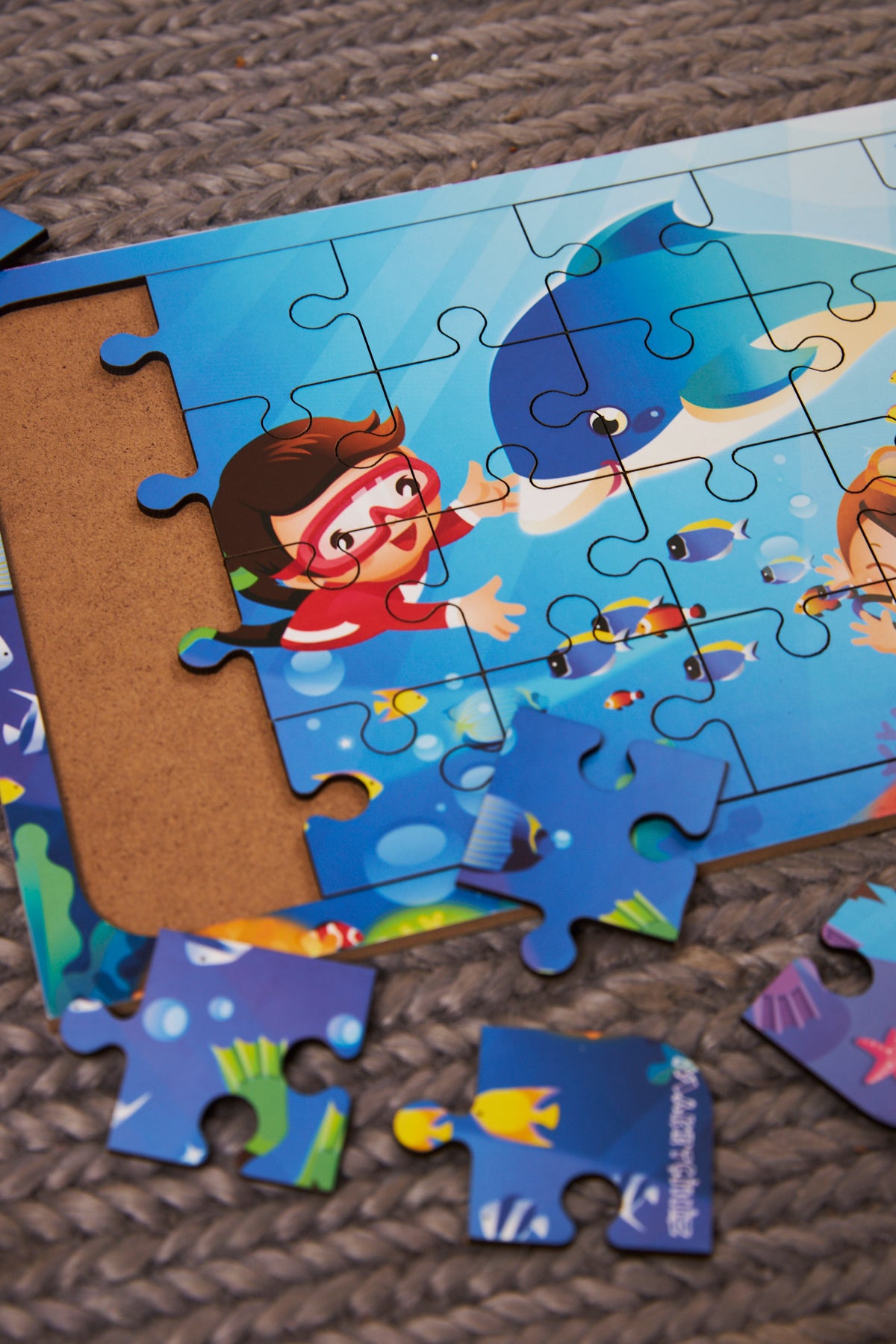 Ahşap 24'lü Yapboz Dalgıç Puzzle