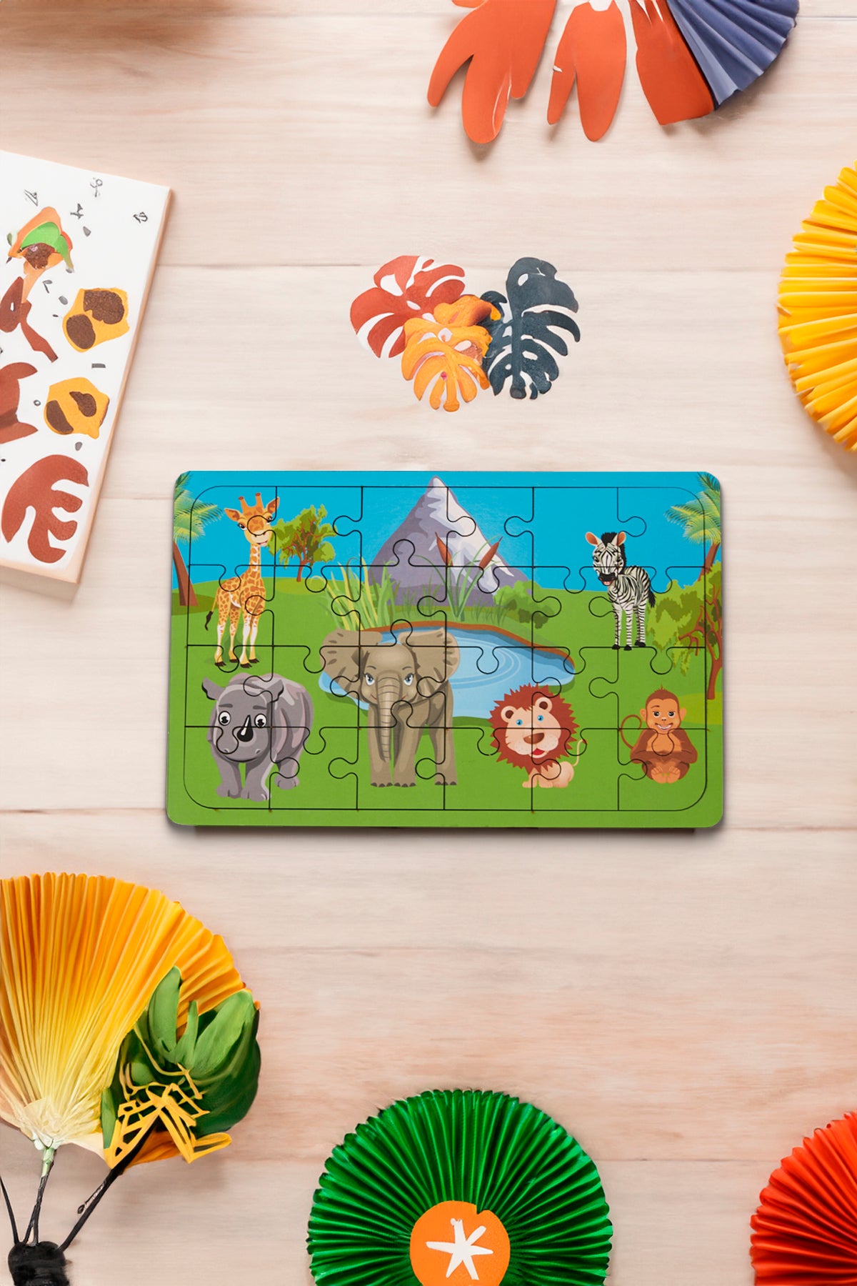 Ahşap 24'lü Yapboz Safari Puzzle