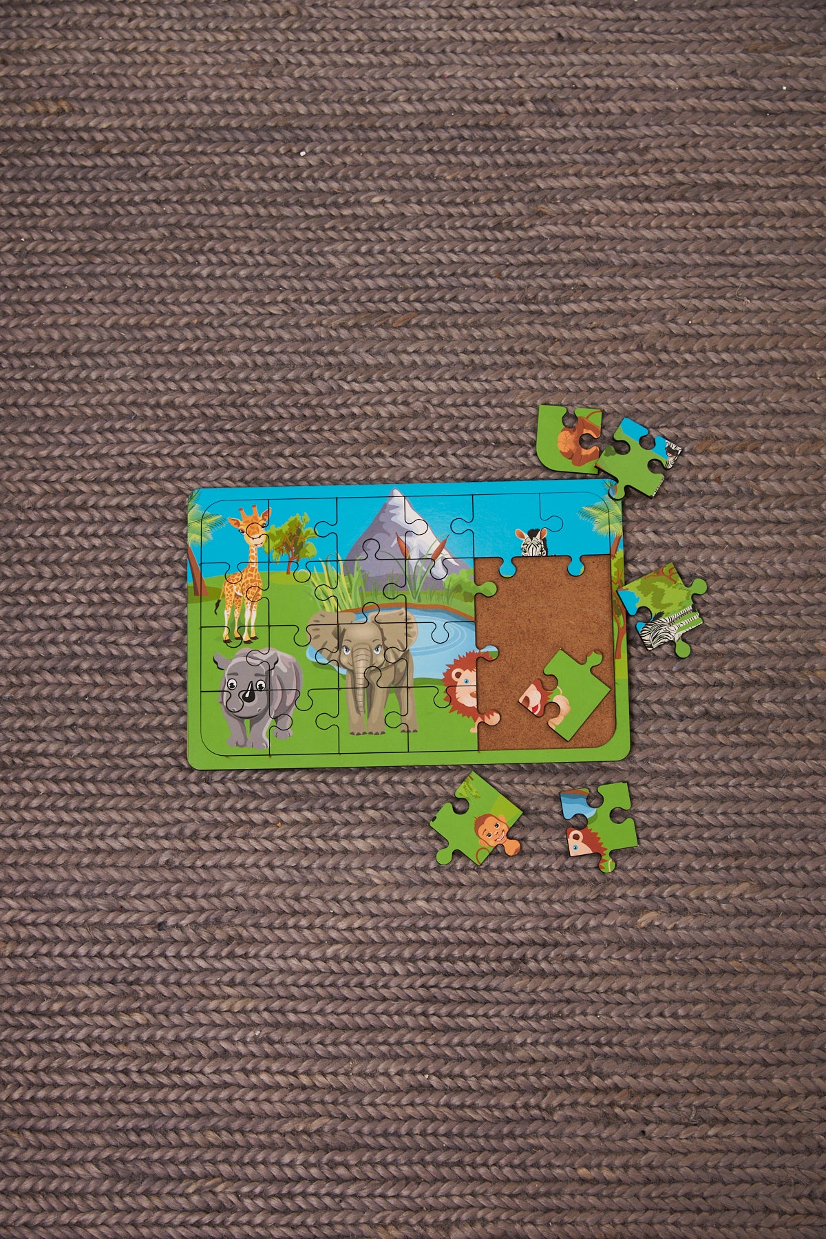 Ahşap 24'lü Yapboz Safari Puzzle