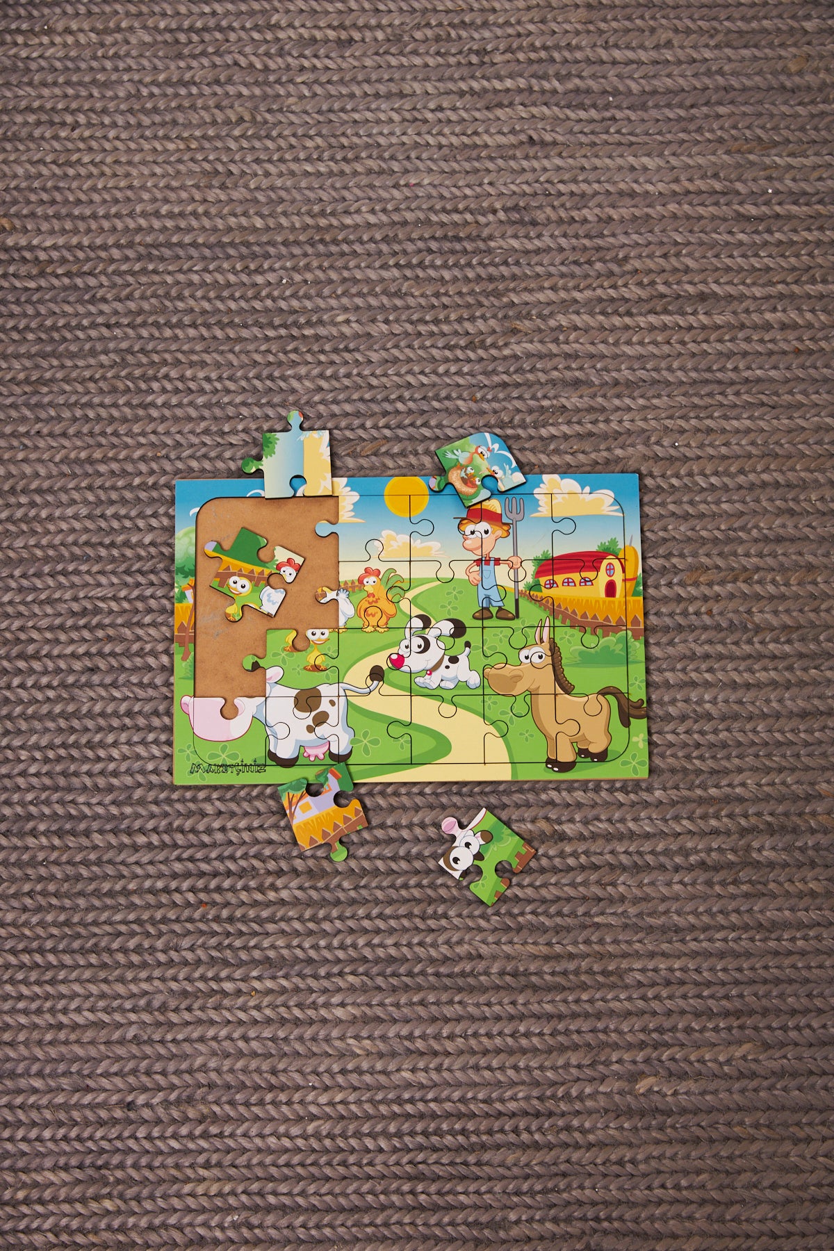 Ahşap 24'lü Yapboz Sevimli Çiftliğim Puzzle