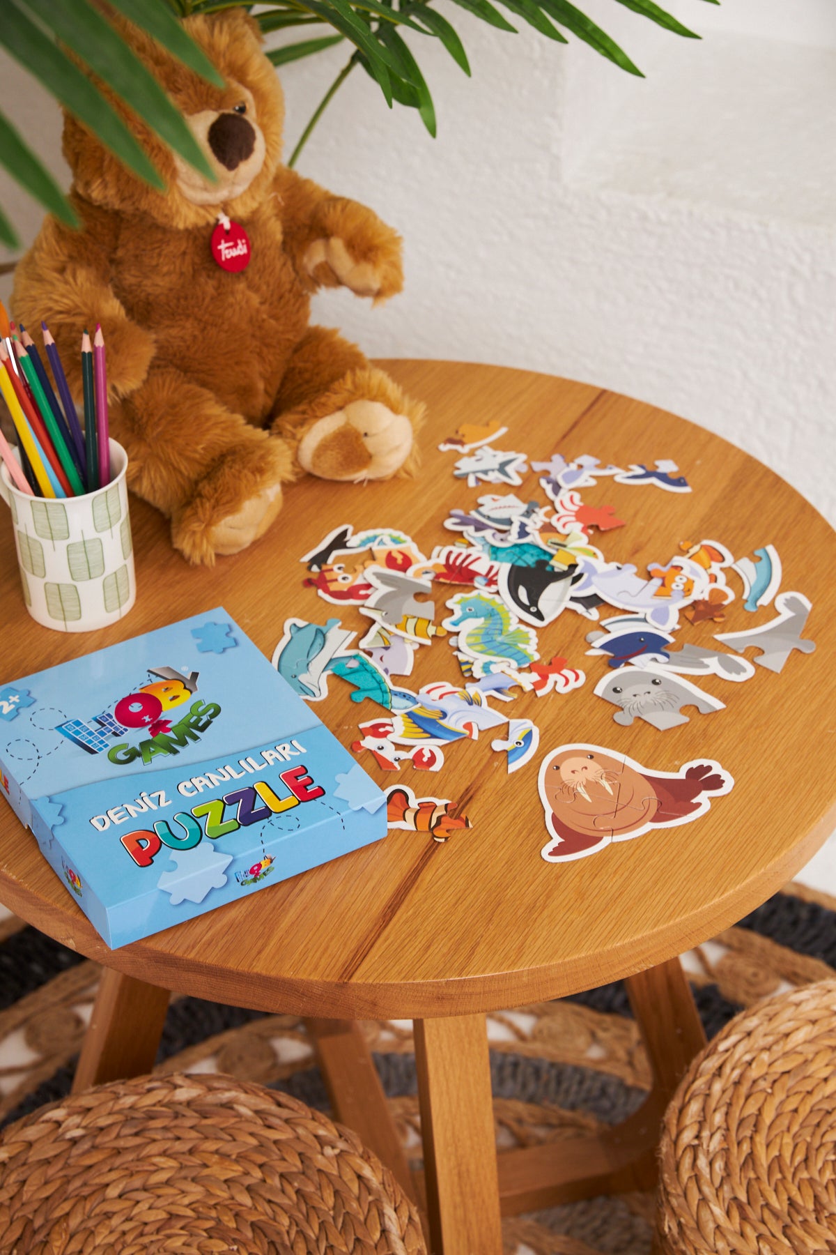 Öğretici Şekilli Deniz Canlıları Yapboz Baby Puzzle