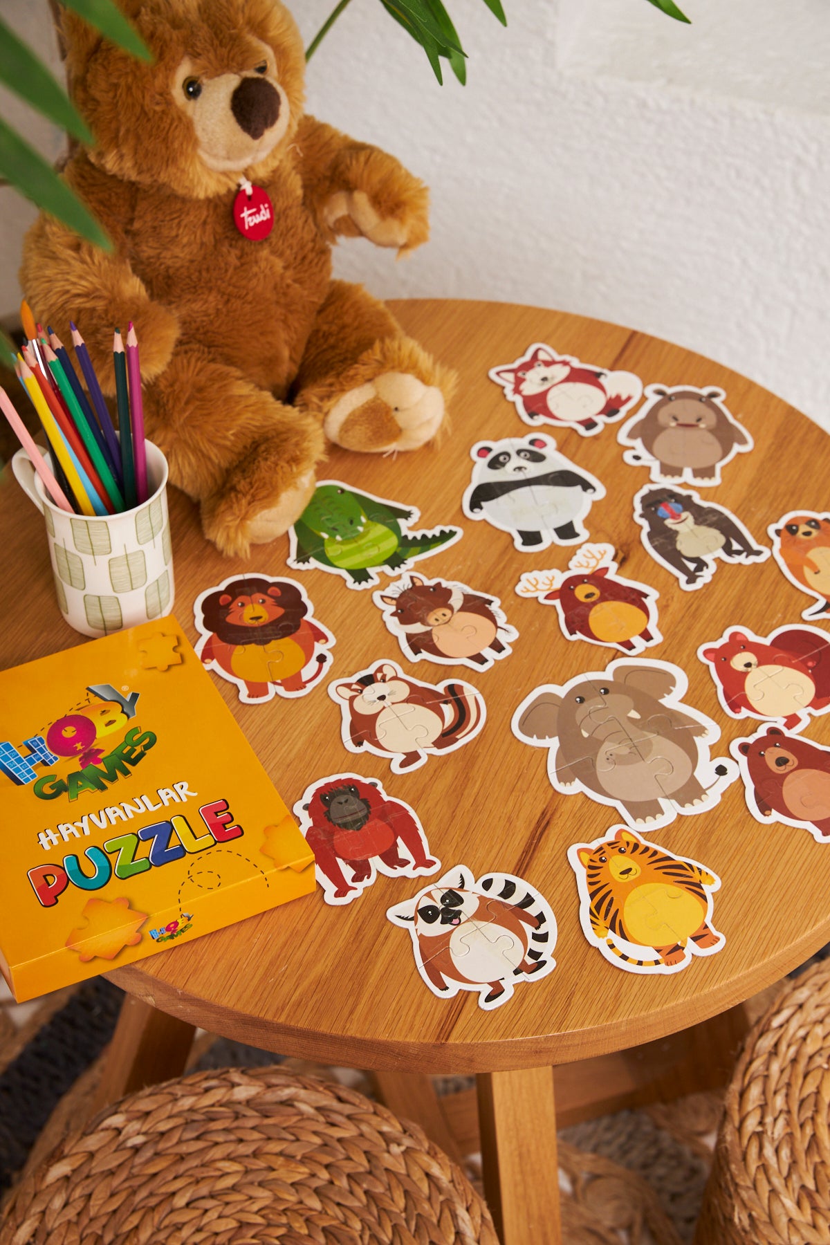 Öğretici Şekilli Hayvanlar Yapboz Baby Puzzle