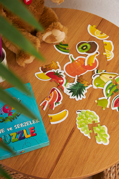 Öğretici Şekilli Meyve Ve Sebze Yapboz Baby Puzzle