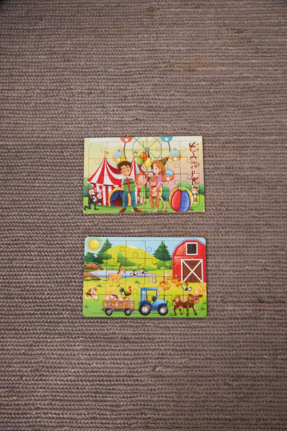 Okul Öncesi Başlangıç Yapboz Canım Ailem Ve Çiftlik Ahşap Puzzle Set