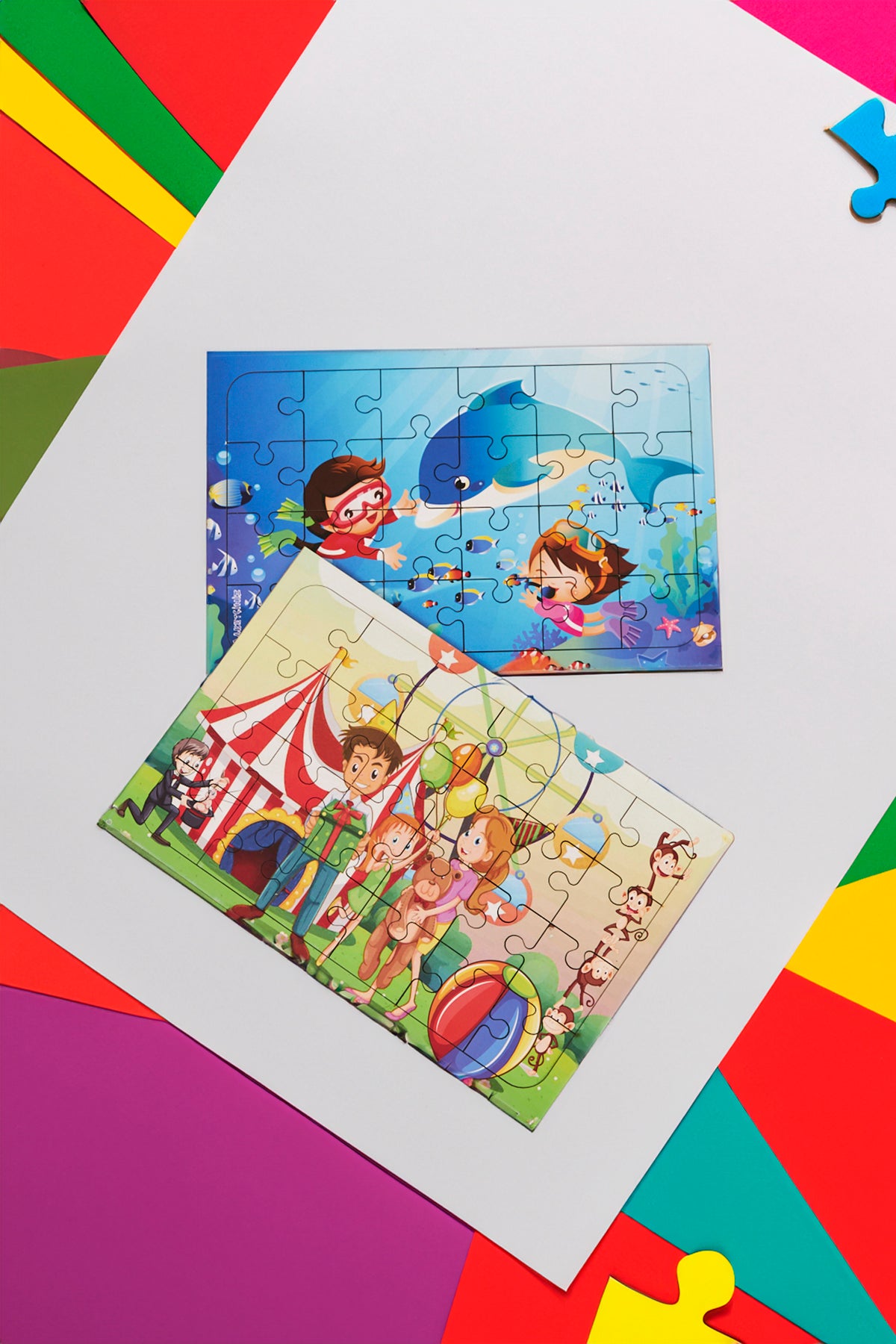 Okul Öncesi Başlangıç Yapboz Canım Ailem Ve Dalgıç Ahşap Puzzle Set