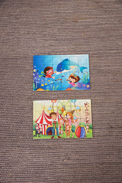 Okul Öncesi Başlangıç Yapboz Canım Ailem Ve Dalgıç Ahşap Puzzle Set