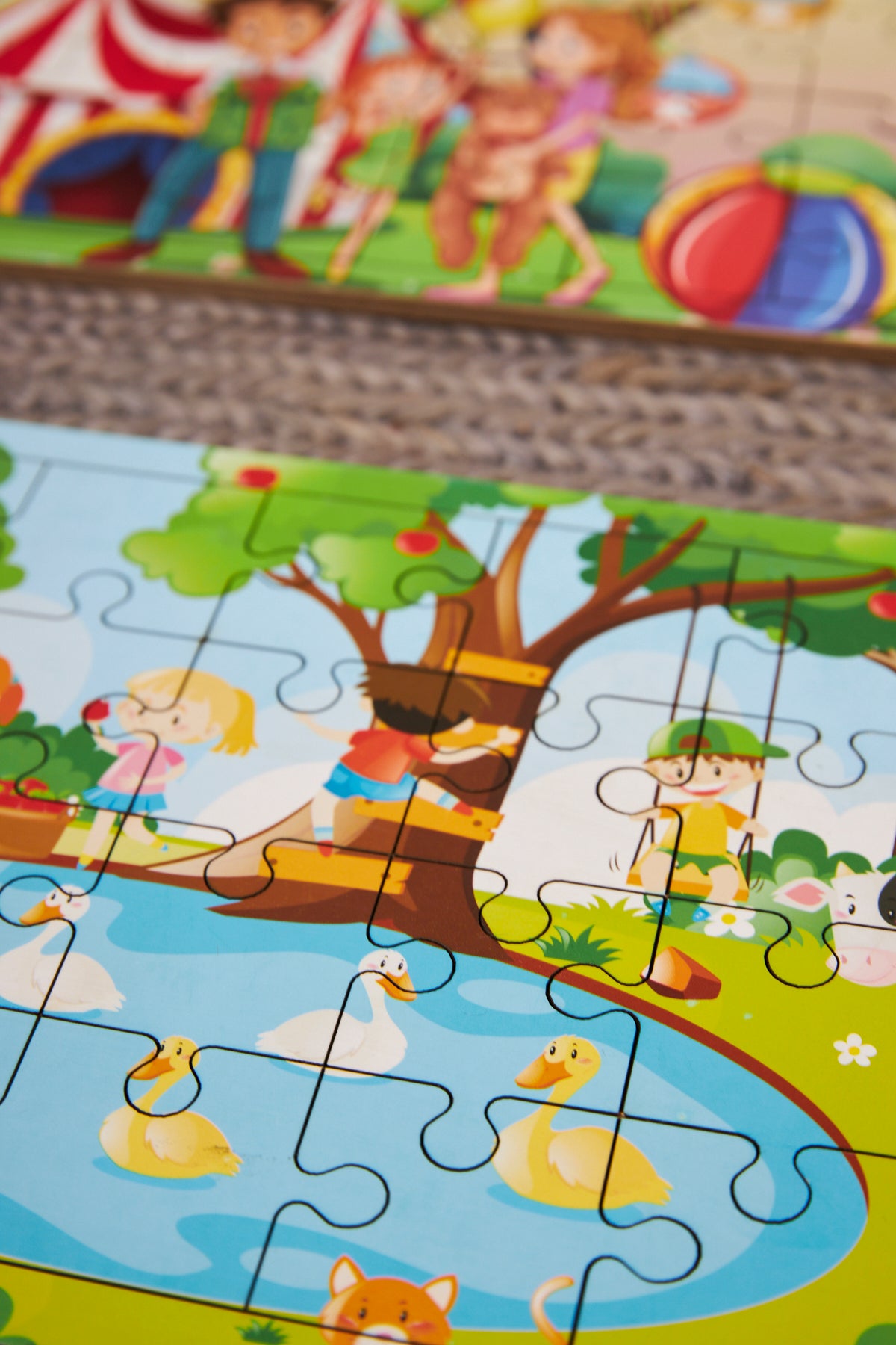 Okul Öncesi Başlangıç Yapboz Canım Ailem Ve Piknik Ahşap Puzzle Set