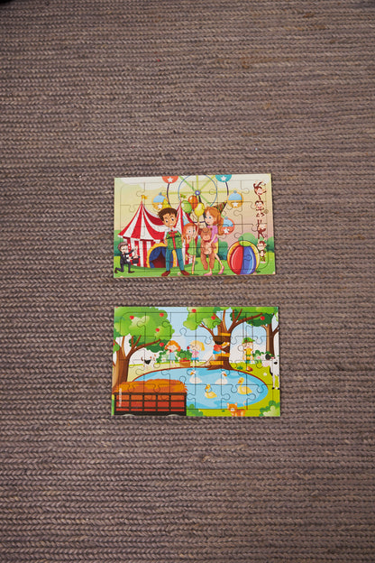 Okul Öncesi Başlangıç Yapboz Canım Ailem Ve Piknik Ahşap Puzzle Set