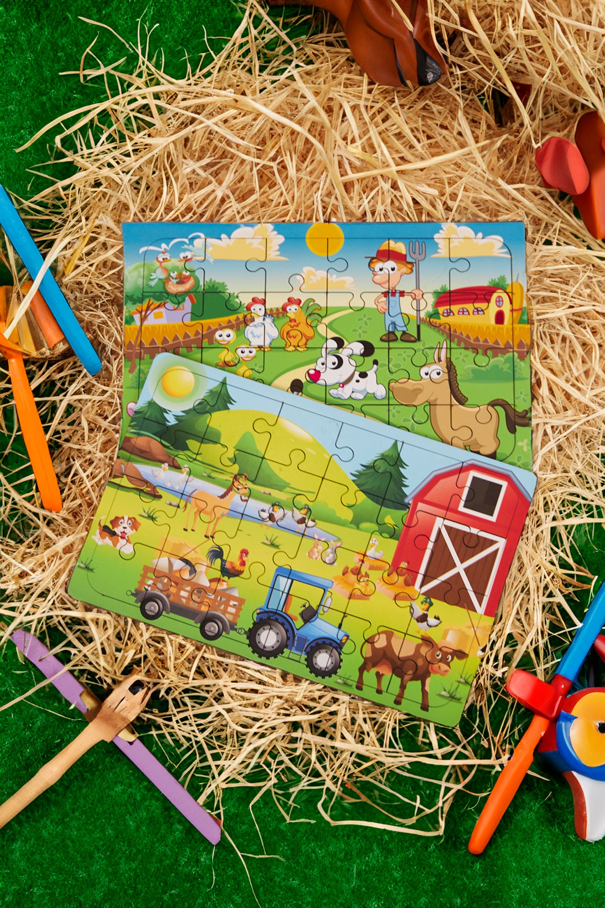 Okul Öncesi Başlangıç Yapboz Çiftliğim Ve Çiftlik Ahşap Puzzle Set