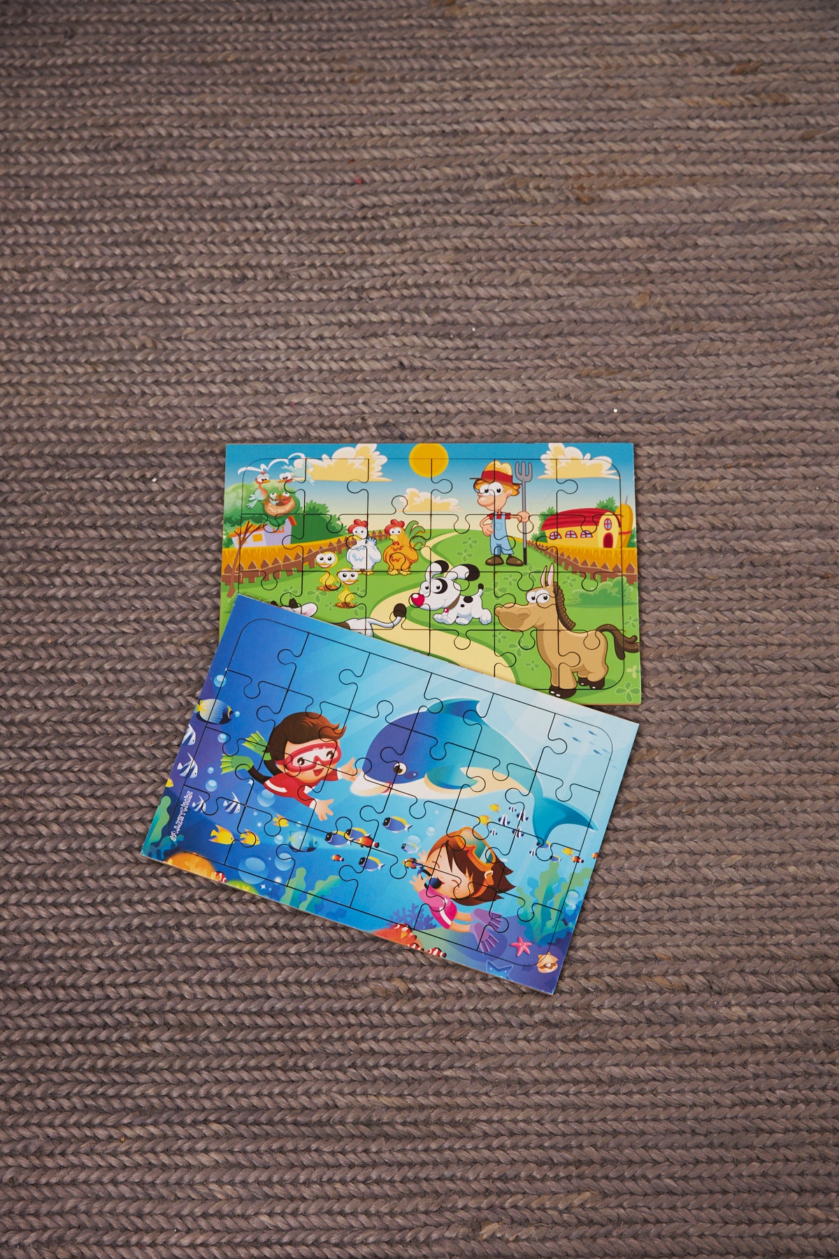 Okul Öncesi Başlangıç Yapboz Çiftliğim Ve Dalgıç Ahşap Puzzle Set