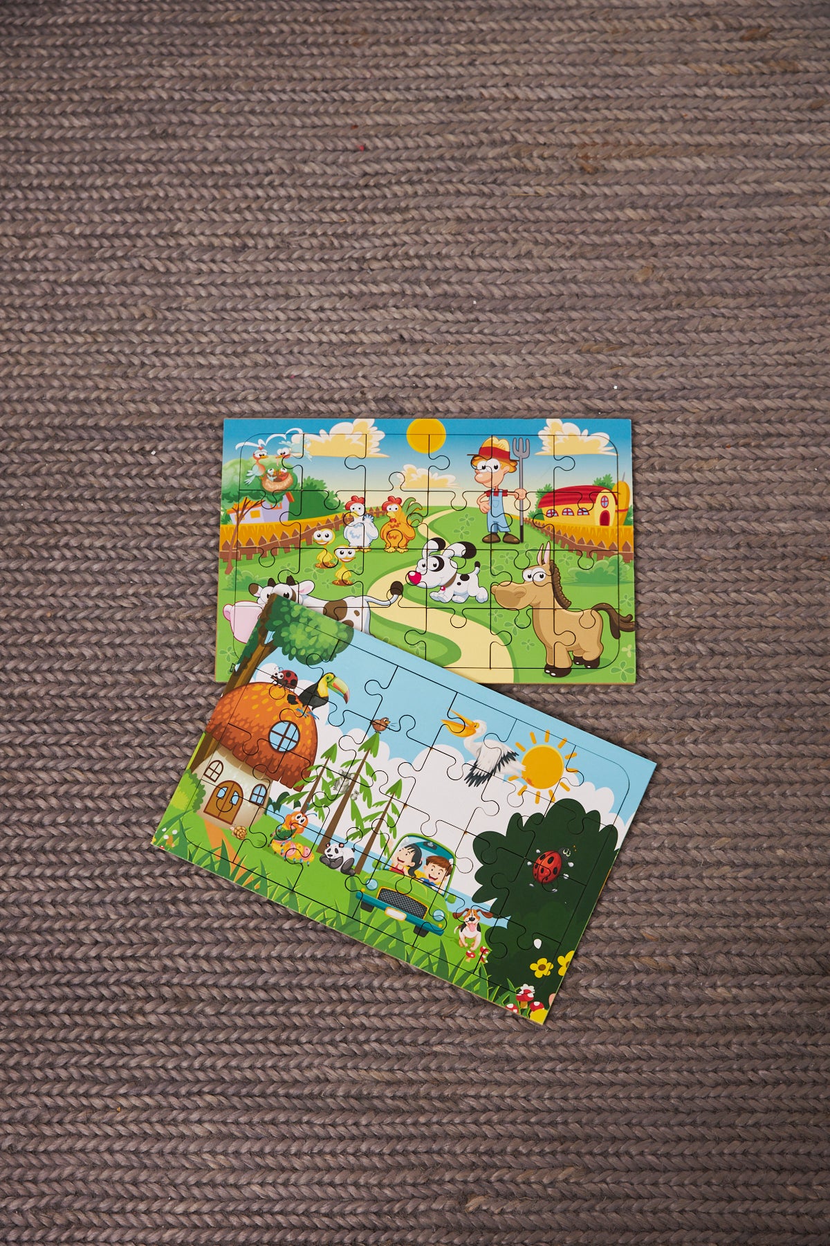 Okul Öncesi Başlangıç Yapboz Çiftliğim Ve  Hayvanlar Alemi Ahşap Puzzle Set