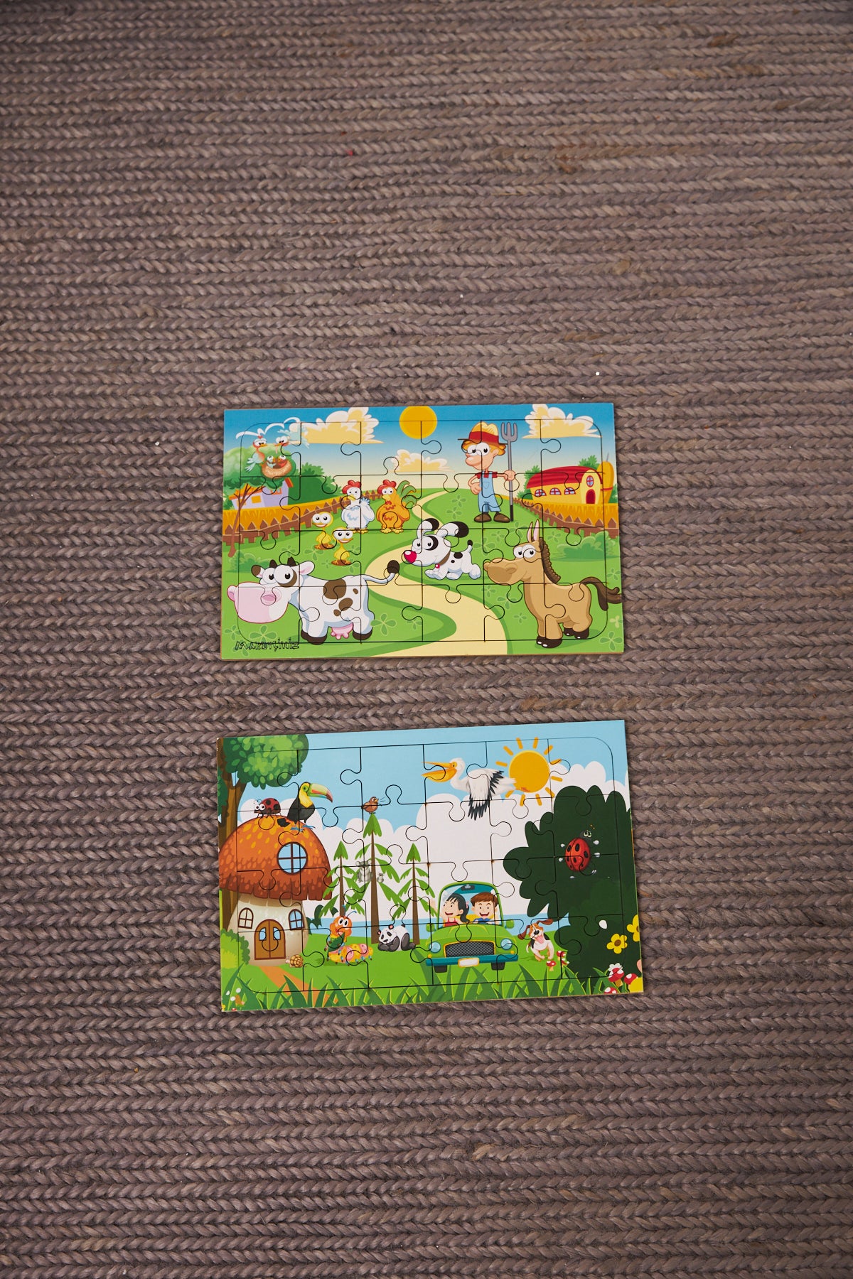 Okul Öncesi Başlangıç Yapboz Çiftliğim Ve  Hayvanlar Alemi Ahşap Puzzle Set