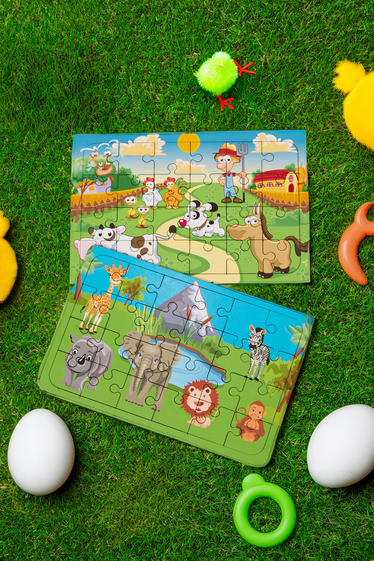 Okul Öncesi Başlangıç Yapboz Çiftliğim Ve Safari Ahşap Puzzle Set