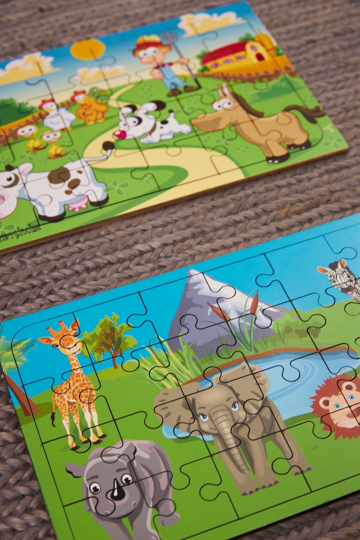 Okul Öncesi Başlangıç Yapboz Çiftliğim Ve Safari Ahşap Puzzle Set