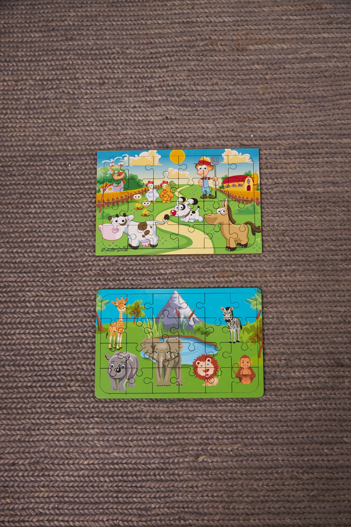 Okul Öncesi Başlangıç Yapboz Çiftliğim Ve Safari Ahşap Puzzle Set