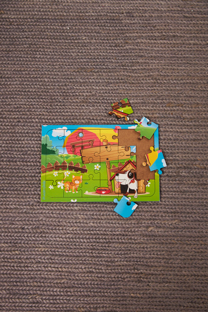 Okul Öncesi Başlangıç Yapboz Çiftliğim Ve Sevimli Dostlar Ahşap Puzzle Set