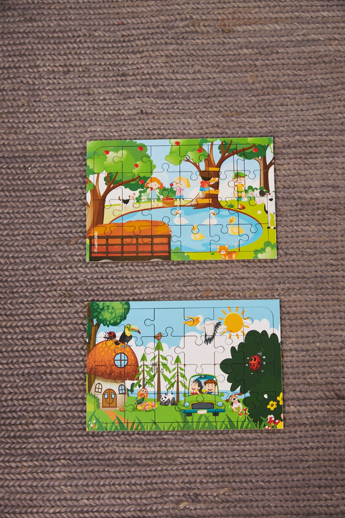 Okul Öncesi Başlangıç Yapboz Hayvanlar Alemi Ve Piknik Ahşap Puzzle Set