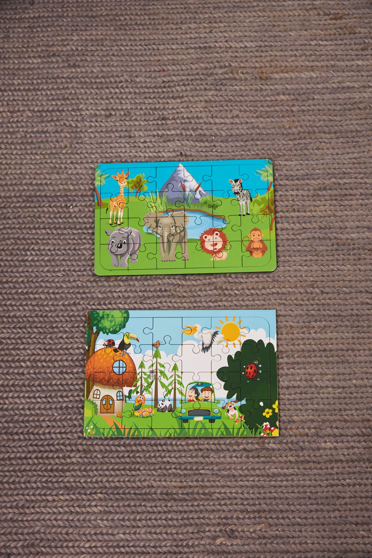 Okul Öncesi Başlangıç Yapboz Hayvanlar Alemi Ve Safari Ahşap Puzzle Set