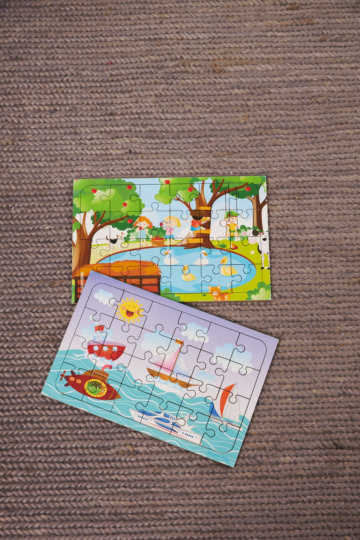 Okul Öncesi Başlangıç Yapboz Piknik Ve Deniz Araçları Ahşap Puzzle Set