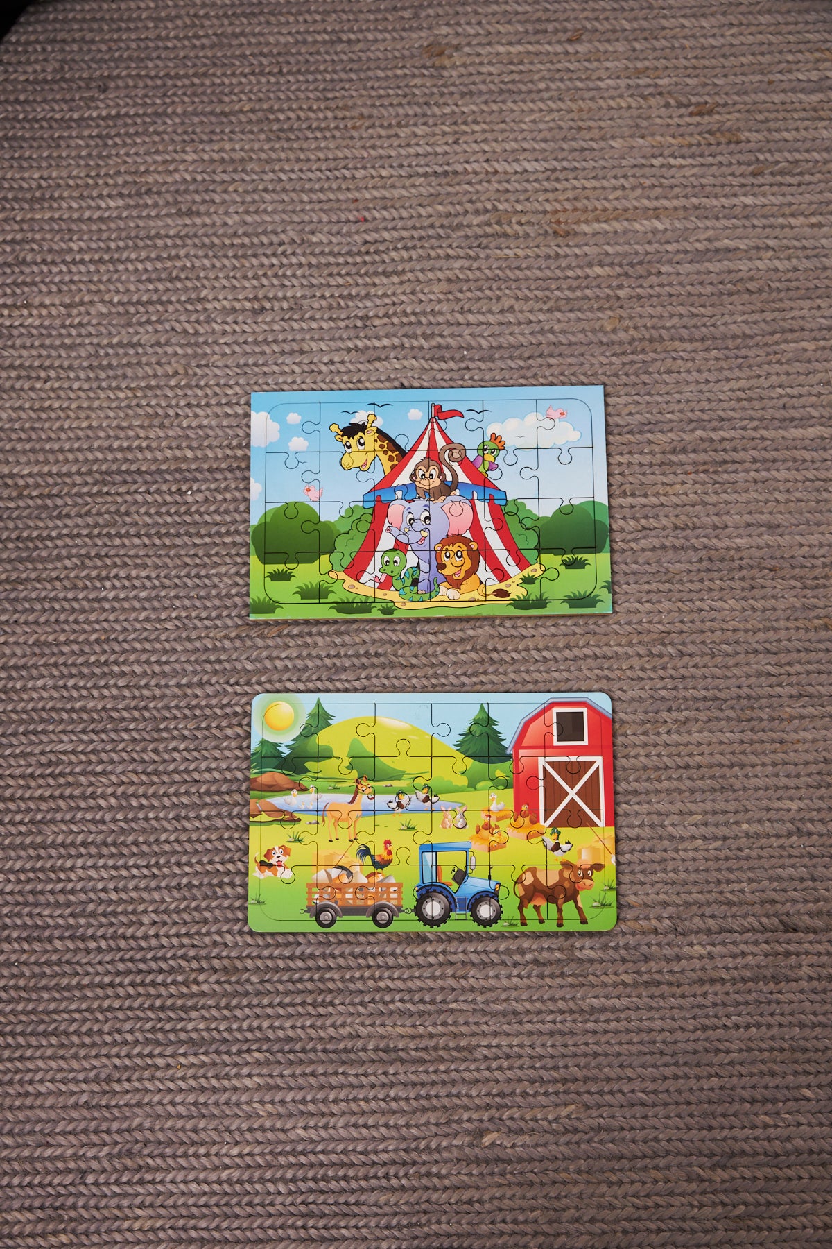 Okul Öncesi Başlangıç Yapboz Sirk Ve Çiftlik Ahşap Puzzle Set