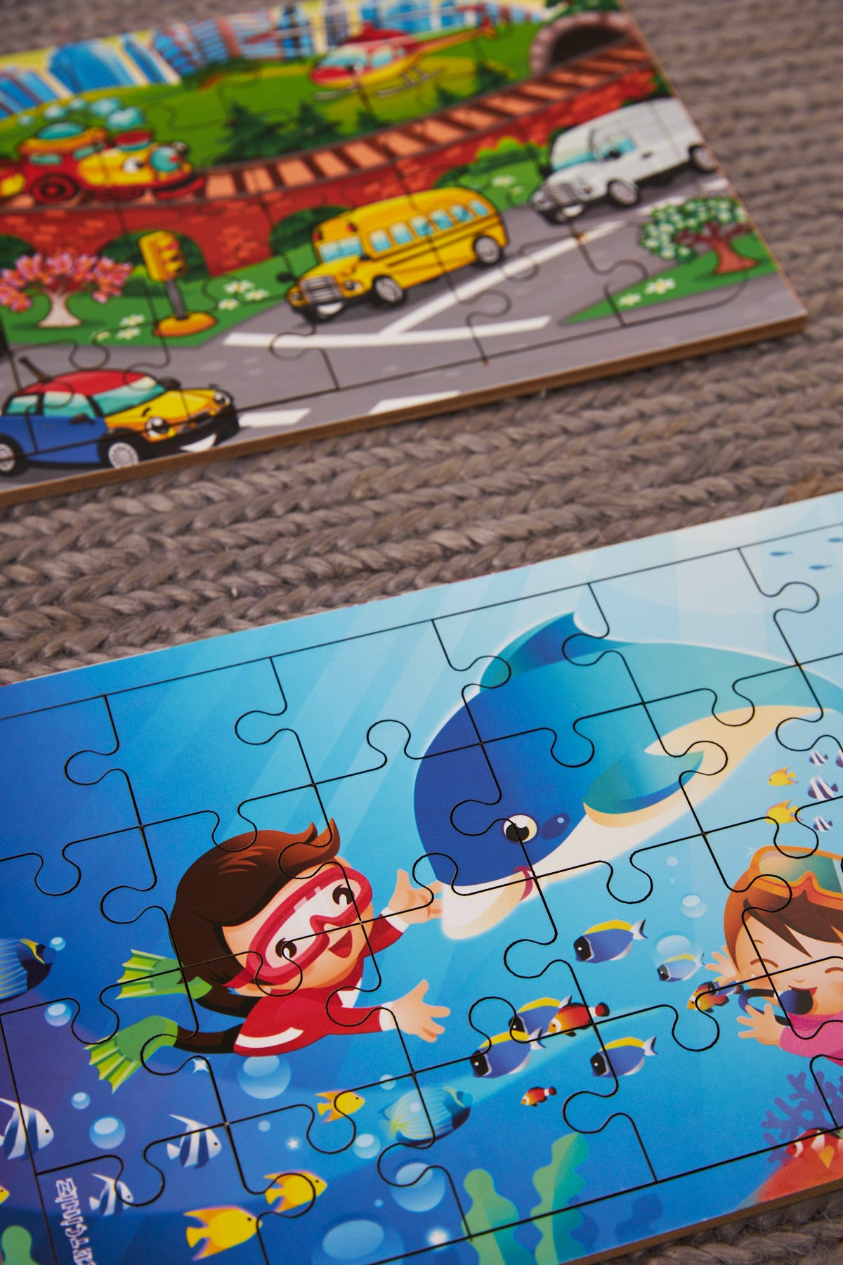 Okul Öncesi Başlangıç Yapboz Taşıtlar Ve DalgıçAhşap Puzzle Set