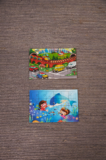 Okul Öncesi Başlangıç Yapboz Taşıtlar Ve DalgıçAhşap Puzzle Set