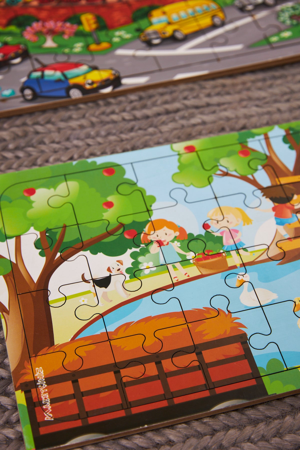 Okul Öncesi Başlangıç Yapboz Taşıtlar Ve Piknik Ahşap Puzzle Set